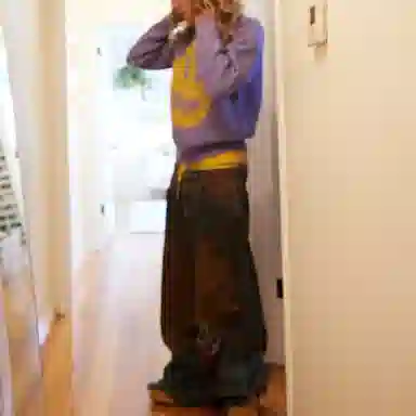 Drew House Mascot Funnel Neck Sweater - Mascot Heather Amethyst