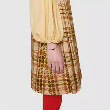 GUCCI Interlocking Heart Double G Silver Bracelet