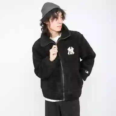 MLB Large Logo Fleece Jacket Black