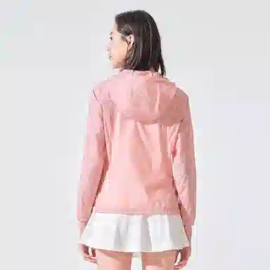 探路者 纯色户外轻薄透气防泼水连帽防晒衣 女款