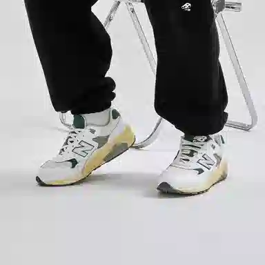 New Balance 580 White Green Yellow