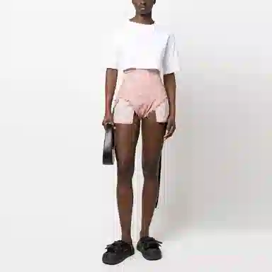 Rick Owens DRKSHDW SS23 Pink Denim Shorts