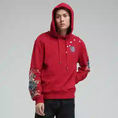 oniarai SS21 Cockfight Embroidered Hoodie