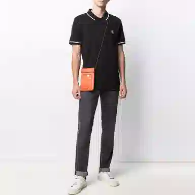 Calvin Klein Logo Embroidered Polo Shirt Black