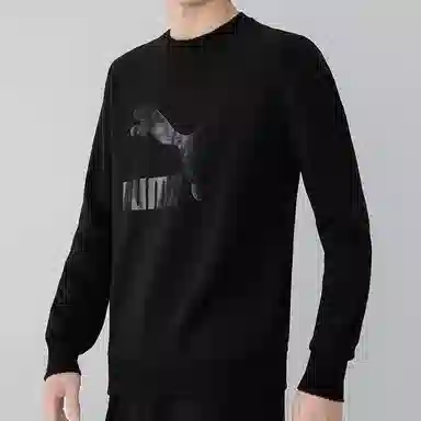 Puma Classics Metal Logo Crewneck Sweatshirt Black