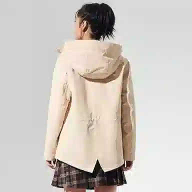 探路者 纯色连帽拉链可拆卸冲锋衣 女款
