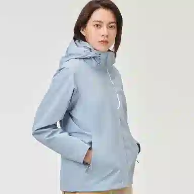 探路者 纯色防风保暖三合一冲锋衣 女款