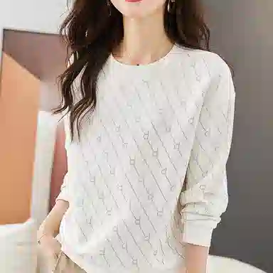 【dme】 圆领套头宽松长袖卫衣 女款