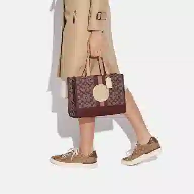 COACH Dempsey 30 Tote Bag Red Brown