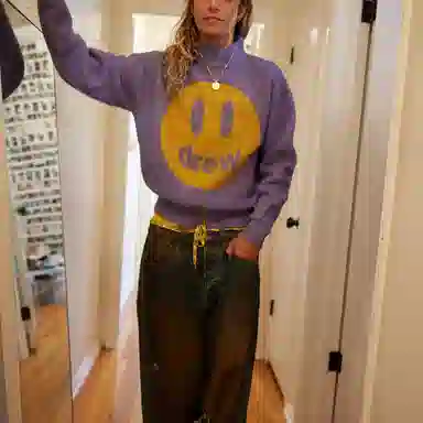 Drew House Mascot Funnel Neck Sweater - Mascot Heather Amethyst