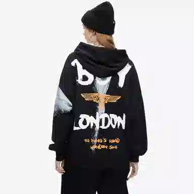 Boy London FW21 Graffiti Eagle Print Sweatshirt Black