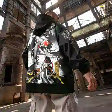 Kimura Sansha x Red Lotus Dream White Crane Hoodie