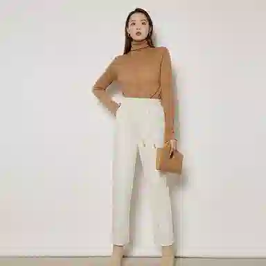 美洋 纯色堆堆领长袖针织衫 女款