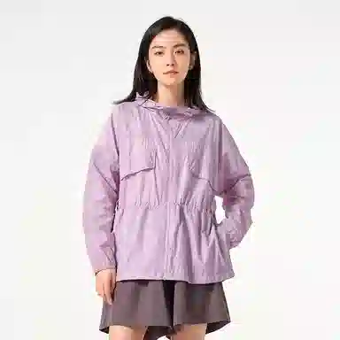 探路者 户外旅行光变印花连帽防晒衣 女款