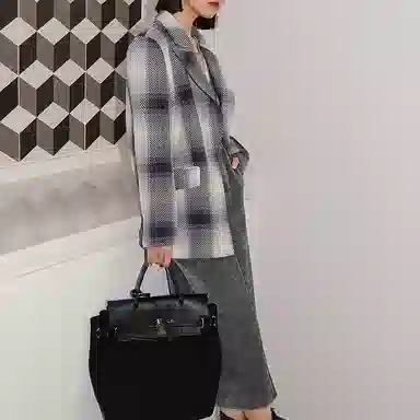 美洋 灯芯绒开叉休闲长裙 陨石灰