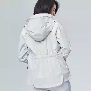 探路者 纯色连帽拉链冲锋衣 女款