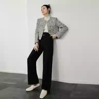 美洋 高腰直筒阔腿西装休闲裤 女款