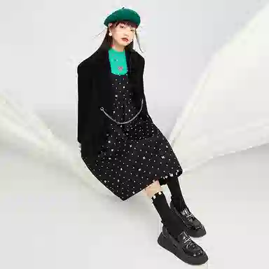 太平鸟女装 灯芯绒西装外套 女款