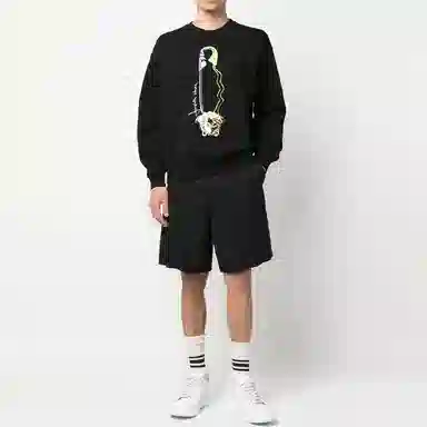 Versace Safety Pin Print Crewneck Sweatshirt