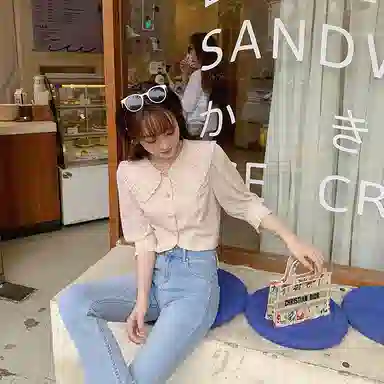 YUMOMO STAR Vintage Puff Sleeve Shirt