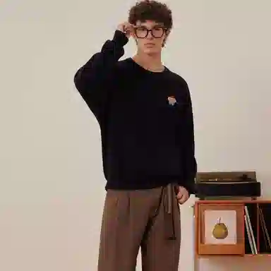 bosieagender Little Flower Crewneck Knit Sweater