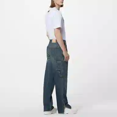 Louis Vuitton FW23 Logo Embossed Jeans