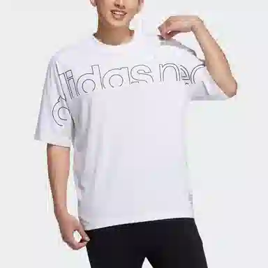 adidas Neo Printed Crew Neck T-Shirt White