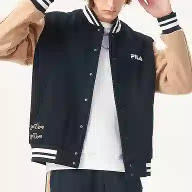 FILA Fusion Retro Baseball Jacket Black