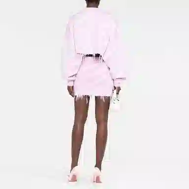 Vetements Logo Jacquard Skirt Pink