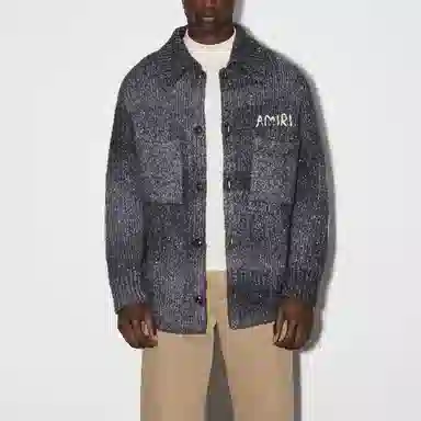 AMIRI SS23 Logo Embroidered Cardigan