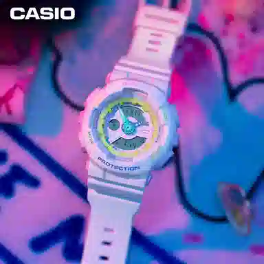 Casio G-Shock GA-100BL-1A & Baby-G BA-110TM-7A