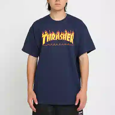 Thrasher Flame T-Shirt Navy