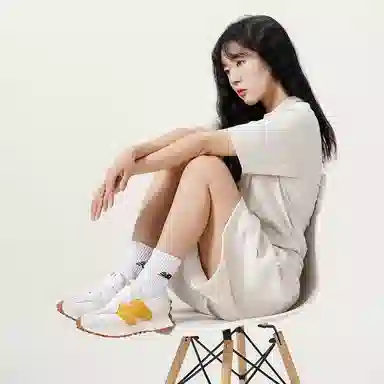 New Balance 327 White Yellow