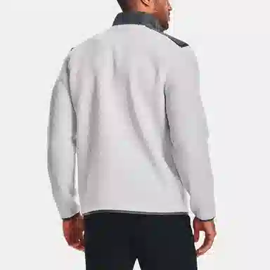 Under Armour Sweater Pile Logo Pullover Jacket Halo Gray