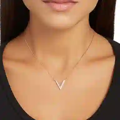 Swarovski Delta V Necklace Rose Gold