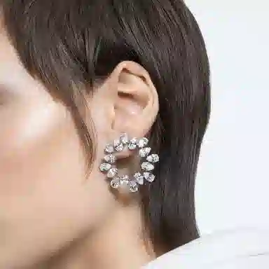 Swarovski Millenia Hoop Earrings Silver
