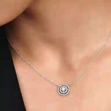 Pandora Halo Necklace Silver