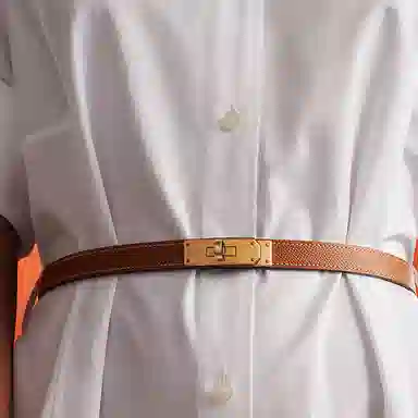 Hermes Kelly Belt Brown
