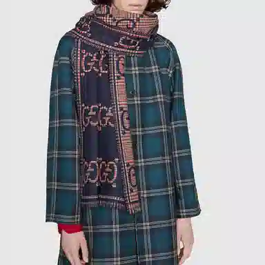 Gucci GG Scarf Blue/Red