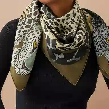 Hermes Silk Scarf Brown