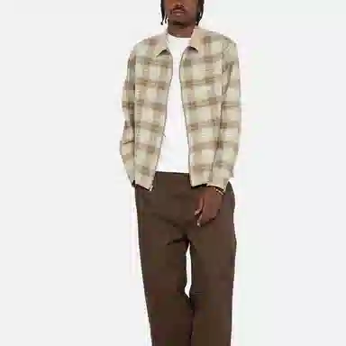 Stussy FW23 FRANK PLAID ZIP SHIRT