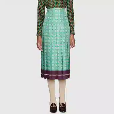Gucci Silk Skirt Blue