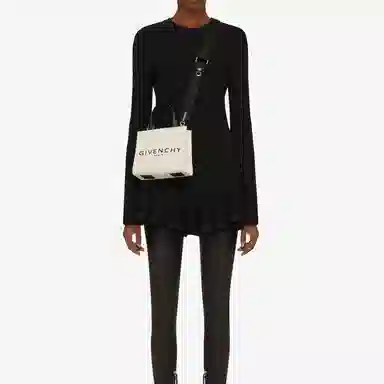 Givenchy Logo Tote Bag Beige Black