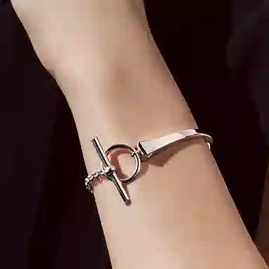 Hermes Silver Clasp Bracelet