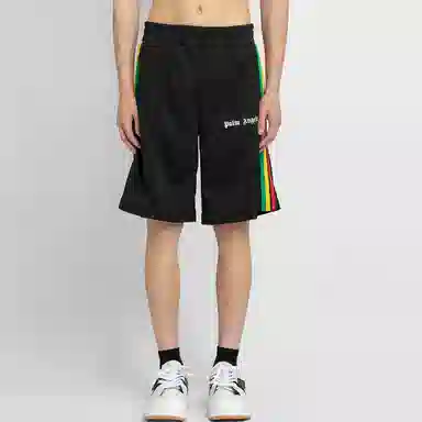 Palm Angels Rainbow Side Shorts Black