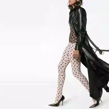 Marine Serre Moon Print Leggings Beige