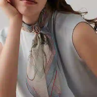 Hermes Bicycle Silk Scarf Thick Light Blue