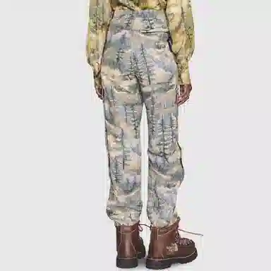 GUCCI x The North Face FW21 Forest Print Nylon Pants