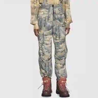 GUCCI x The North Face FW21 Forest Print Nylon Pants