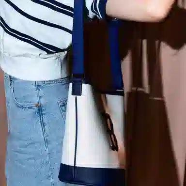 MLB Tote Bag Navy White